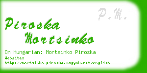 piroska mortsinko business card